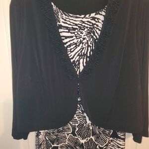 Studio Monochrome Patterned Midi Dress